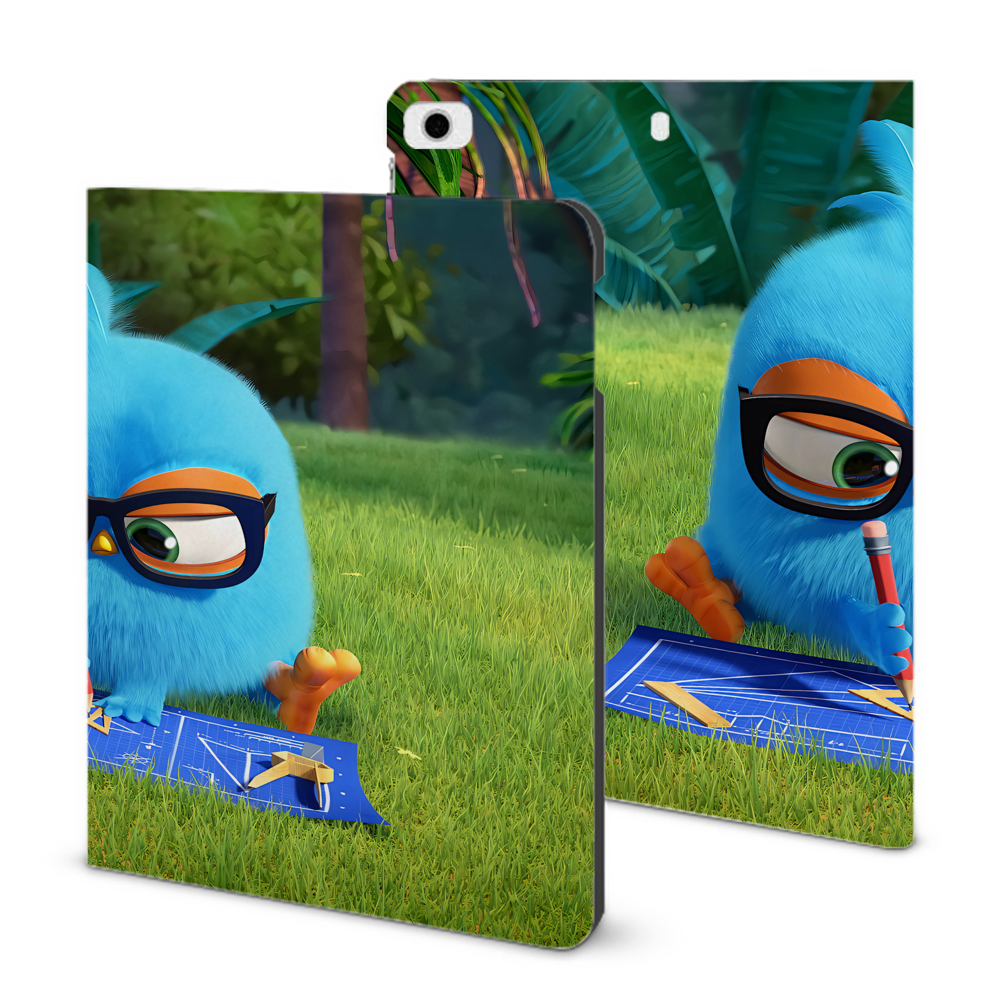 （画像用） Angry Birds アングリーバード IPad ケース ブック型 PUレザー TPU 耐衝撃 軽量 薄型 ペン収納なし 全面保護 IPad 各モデル対応